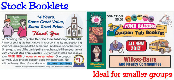 Stock Booklet Coupons for Fund Raising
